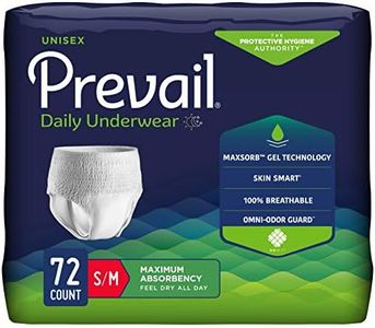 Prevail Maximum Absorbency Incontinence Underwear, Small/Medium, 18-Count (Pack of 4)