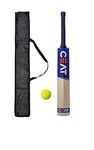 S4S Sports for Stars Wooden Cricket Bat for Boys & Girls Rohit Sharma Bat, Lightweight & Durable Poplar Willow Bat (Size 4 for Age 8-11 Years, Bat with Ball & Bat Cover)