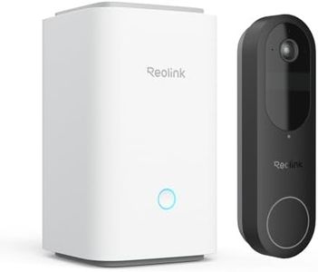 Reolink 2K Battery Video Doorbell with Home Hub, 2.4/5GHz Wi-Fi Doorbell Camera Wireless, 1:1 Head-to-Toe View, Package/Person/Vehicle Detection, Video Call, 64GB Local Storage with No Monthly Fee.