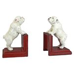 Design Toscano SP2524 Over The Fence Bulldog Cast Iron Sculptural Bookend Pair, Multi-Color