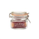 Kilner EST 1842 Premium Brorosilicate Clip Top Airtight Glass Canister Food Storage container Jar for thinKitchen with Lid of Glass, Top Fastening Lid, 500ML, 1 Pieces Square