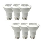 RENO SUPPLIES PAR 20 LED Bulbs, Pack of 6, Dimmable, 7W, 500LM, LED Flood Lights, (50W Halogen Bulb Equivalent) LED Spotlight Bulbs, Recessed Lighting, E26 Screw Base, UL Listed (Pack of 6, Warm White, 3000K)