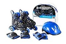 CHICAGO Skates Boys Inline Training Skate Combo Set - Blue - Small Sizes J10-J13