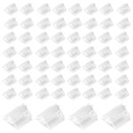 60pcs Place Card Holders, 0.75 Inch Clear Acrylic Business Card Holder Table Number Place Card Holder Game Card Stands for Wedding Photo Displaying Memo Labels Menus