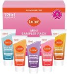 Lume Whole Body Deodorant 5 Pack Sampler - Invisible Cream Minis - 72 Hour Odor Control - Aluminum & Baking Soda Free (Clean Tangerine, Lavender Sage, Peony Rose, Toasted Coconut, Unscented)