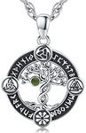 Friggem ViKing Necklace 925 Sterling Sliver Viking Tree of Life Pendant Necklace Viking Jewellery for Men Women With Stainless Steel Chain 55 cm (F)