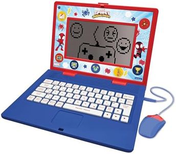 Lexibook, Spidey et Ses Incroyables Amis, Ordinateur Portable éducatif français/Anglais, Jouet pour Enfants, 170 activités pour Apprendre, Jeux et Musique, Grand écran, Rouge/Bleu, JC599SPi1