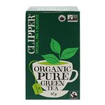 Clipper Tea Organic Green Tea, Pure Natural Ingredients, Fairtrade Tea, Non-GMO, Biodegradable and Compostable Tea Bags, 40g - 20 Tea Bags