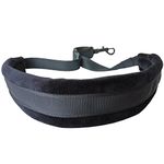 Xinlink Professional Black Colored Padded Alto Tenor Saxophone Neck Strap with Locking Swivel Snap Hook for Sax Player Music Instrument