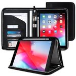 ROOCASE Wilshire Case - iPad Air (3rd Gen) 10.5 2019 / iPad Pro 10.5 2017 Executive Portfolio Case - Magnetic iPad Case, Organizer, Apple Pencil Holder for iPad Air 10.5 3rd Gen 2019, Black