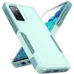 for Samsung Galaxy S20 FE 5G Case: Dual Layer Protective Heavy Duty Cell Phone Cover Shockproof Rugged with Screen Protector - Military Protection Bumper Tough - Samsung Galaxy S20 FE 5G, Mint Green