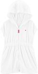 Carter's Girls' Swim Cover-up, All White, 18 Months