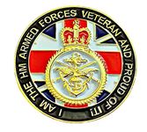 BRITISH ARMED FORCES VETERAN AND PROUD OF IT - British Pin Badge UK