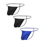 ZONBAILON Mens Thongs and Gstring Underwear Pack Sexy Big Pouch Seamless Low-Rise T-Back Underpants Swim