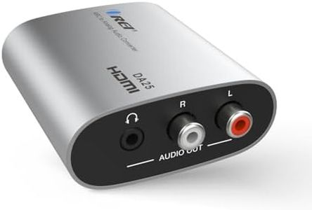 OREI Premium HDMI (eARC & ARC) to RCA L/R Analog Audio Converter with 3.5mm Jack Support for Headphone/Speaker Outputs (DA25)