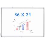 Magnetic White Board, maxtek Whiteboard for Wall Mounted, Lightweight Hanging Whiteboard for Home Office School (36x24inch, White)