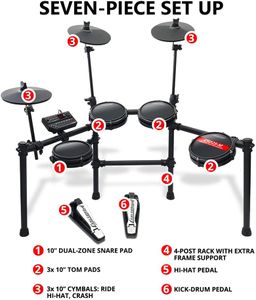 Carlsbro Electronic Drum Kit – CSD25M, Mesh Pads, Compact Design