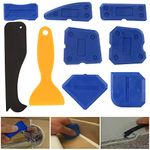 9 Pieces Sealant Tool Caulking Tool Kit for Bathroom Kitchen Floor Sealing(Blue,Black,Yellow)