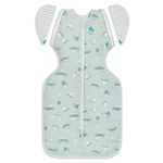 Love To Dream Swaddle UP Transition Bag Lite, Olive, Medium, 13-19 lbs, Patented Zip-Off Wings, Gently Help Baby Safely Transition from Being swaddled to arms Free Before Rolling Over