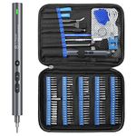 Mini Electric Screwdriver Set, SOONAN 120 in 1 Small Portable Cordless Power Screwdriver Set with 100 Precision Bits & LED Light & 20-bit Tool Set Handy Repair Tool for Phone Watch Camera Laptop