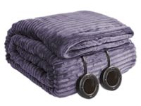 Heated Blanket Queen Size 84"x90",ETL Certification-6 Heating Levels Electric Blanket&1-10 Hour Auto Off,Heating Blanket with Dual Controller(Purple)