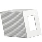 [20 Pack] BESTTEN USWP4 Matte White Series 1-Gang Screwless Wall Plate, Decorator Outlet Cover, 11.91cm x 7.39cm, for Light Switch, Dimmer, USB, GFCI, Receptacle