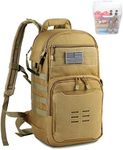 DBTAC Tactical Lunch Backpack, Large Insulated Lunch Cooler for Men Women Adult | Leakproof Backpack Cooler for Work Office Travel w/Soft Easy-Clean Liner (Tan)