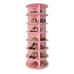 SpaceAid 7 Tier Rotating shoe Rack Tower, Spinning 360° Lazy Susan, Revolving Handbag Closet Organization