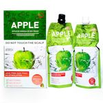 AppIe Ammonia-Free Herbal Hair Color | Natural Black Hair Dye with Organic Fruit Extracts | No Scalp Contact, Non-Toxic & Lead-Free | Grey Hair Coverage & Long-Lasting Color | Easy-to-Use Hair Coloring Cream | 2 x 500ml Tubes for Men & Women