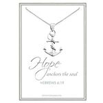 Sterling Silver Anchor Necklace for