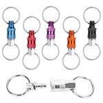 Linkstyle Quick Release Keychain Detachable, Pull Apart Key Ring Keychain, Spring Split Snap Separate Keychain, 6PCS