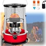 Paraffin Heater Indoor， Portable Kerosene Heater Stove Outdoor Kerosene Stove Burner Camping Oil Paraffin Heaters, Camping Gas Stove for Indoor Outdoor Patio,5.2L，Red