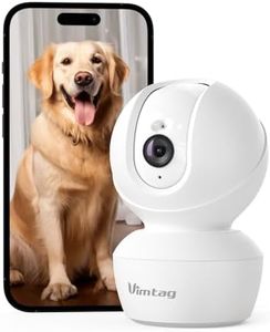 VIMTAG Indoor Camera 2.5K, Pet Camera with Speaker Pan 360° View, Cameras for Home Security Pet Baby Dog w/Motion Tracking Night Vision Phone App, 2-Way Audio, 24/7 SD & Cloud Storage,w/Alexa, Dome