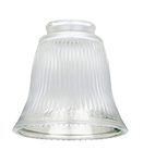 Westinghouse Lighting Clear Ribbed Bell Shade, 12 cm - White
