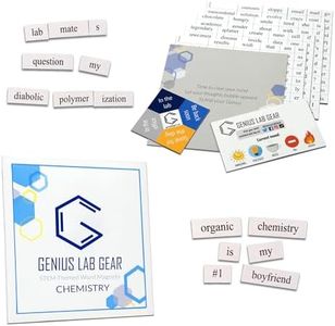 Chemistry Word Magnets - Funny and Nerdy Word Kit for College to PhD to Professional Chemist Level - Office Refrigerator or Magnetic White Board - Made in USA