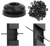 Muzata 300 Pack Level Stairs Angle Protector Sleeves Cable Railing Kits for 25 30 35 Degree Metal Post 1/8" 5/32" 3/16" Stainless Steel Cable Railing Rubber Grommets CB28