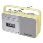 Studebaker SB2130CS Portable Cassette Player/Recorder with AM/FM Radio (Cream/Silver)