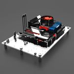 DIY Gaming Computer Open Case Acrylic Open Chassis Rack Support Motherboards ATX M‑ATX ITX PC Test Bench (ATX)