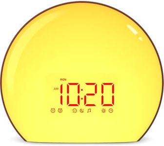 Magicteam Sunrise Alarm Clock Wake Up Clock Natural Sunset Simulation 21 Soothing Sounds Dual Alarm 6 Times Snooze 28 Ringtones Dimmable 12 Colors Night Light 10 Timer Options Adjustable Volume