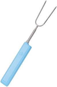 derYEP Electric Roasting Stick, Automatic Rotate BBQ Fork For Fire Pit, Chicken Wings Hotdog Kebabs S'mores Roaster, Outdoor Camping Kit, Rotisserie Skewer, 34" 1 PACK (Blue)
