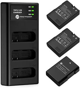 FirstPower EN-EL14 / EN-EL14a Battery 3-Pack and Triple Slot Charger for Nikon D3500 D3400 D3300 D3200 D3100 D5600 D5500 D5300 D5200 D5100 DF Coolpix P7000 P7100 P7700 P7800 Cameras