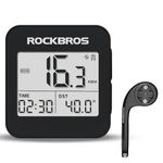 ROCKBROS GPS Bike Computer with Mount, Accurate Bike Speedometer with Automatic Backlight, Bicycle Odometer IPX6 Waterproof and 600mAH Battery Large Display Screen