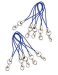 KIPZO® Blue Pack of 10 pcs Phone Strap Charm lobster clasp for cell phone Cover keyring Pendrive Badge Holders Charm DIY Jewellery straps thread Ring with Hook smart round zip carry case pouch