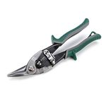 SATA ST93101ST Aviation Tin Snips, Left Cut 10" Steel Blades with Serrated Edges