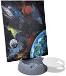 GoEasel is The Complete Painting Station. an All-in-One Easel Stand, Water Basin, and Brush Holder | for All Ages *Included with Easel is Color Palette and Canvas Clip* (Space Gray)