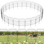 WELDUN Decorative Fences, Total 775CM(L) × 41CM(H), 25 Pack Metal Garden Fencing for Dogs, Decorative Fences Garden Flower Bed and Animal Barrier, for Rabbit Dog Yard Patio Outdoor Decor