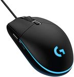 Logitech G203 Prodigy Wired Gaming Mouse, 8,000 DPI, RGB, Lightweight, 6 Programmable Buttons, On-Board Memory, Compatible with PC / Mac - Black