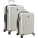 DELSEY Paris Titanium Hardside Expandable Luggage with Spinner Wheels, Silver, 2-Piece Set (21/25), Titanium Hardside Expandable Luggage with Spinner Wheels