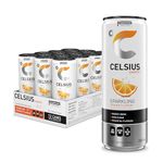 CELSIUS Sparkling Orange, Zero Sugar Energy Drink, 335ml (Pack of 12)