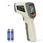 Tilswall Infrared Non-Contact Digital Laser Temperature Gun, -50℃~600℃ (-58℉~1112℉) with Adjustable Emissivity, High/Low Temperature Alarm, for Cooking/Pizza Oven/BBQ, Not for Human-W301